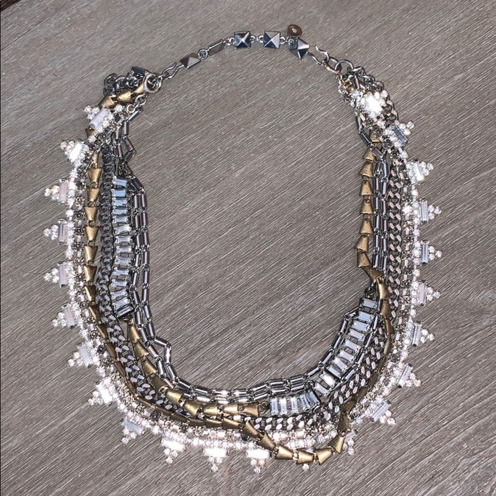 Stella & Dot Mixed Media Metal necklace. 3 in 1